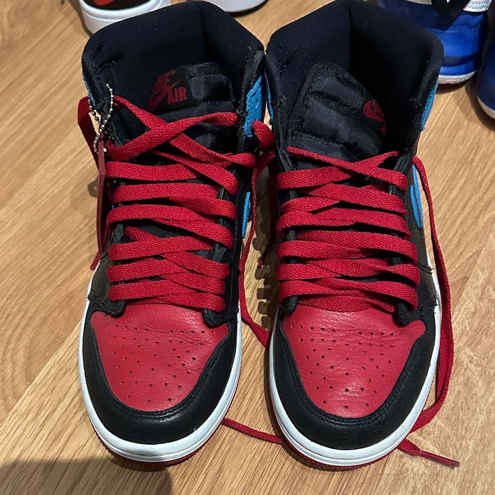 Nike Kids Red and Black High-Top Sneakers